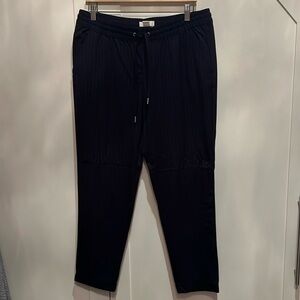 H&M black trousers with drawstring waist NWT. Size US 10